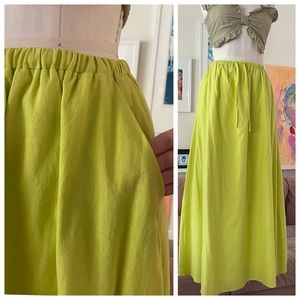 S29 CHARLIE HOLIDAY Hemp Cotton Maxi skirt